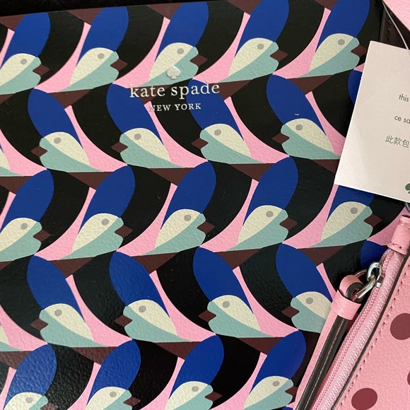 Kate spade NWT reversible leather tote & wristlet - Picture 6 of 7